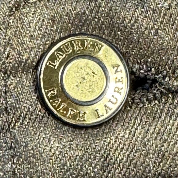 Ralph Lauren Gold Metallic High Rise Skinny Ankle Jeans Women’s 18 Super Stretch - Picture 2 of 16